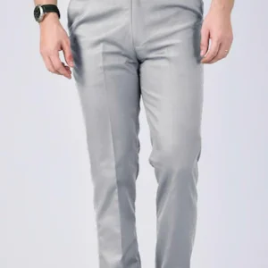 Men's Regular Fit Grey Formal Trousers